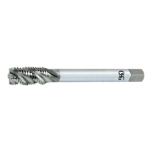 OSG 11624 | MF M10.00x1.25mm Thread Size x 7.00mm Shank x 18.00mm Length x 75.00mm OAL Modified Bottom (2.5P) Chamfer OH2 3 Flute BRIGHT Coated HSSE 123 Spiral Flute Tap
