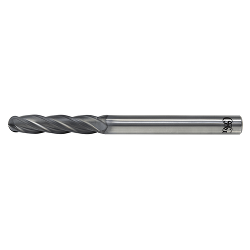 OSG 74310525 | EXOCARB 1/8" Diameter x 0.125" Shank x 0.625" LOC x 3.000" OAL x 30 Degree Helix Angle 4 Flute DG Coated Carbide Ball End Mill OSG 74310525 | EXOCARB 1/8" Diameter x 0.125" Shank x 0.625" LOC x 3.000" OAL x 30 Degree Helix Angle 4 Flute DG Coated Carbide Ball End Mill
