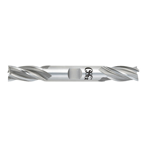 OSG 5420205 | 3/16" Diameter x 0.375" Shank x 0.500" LOC x 3.250" OAL x 30 Degree Helix Angle 4 Flute TiN Coated HSS-CO 542 Double Ended Square End Mill