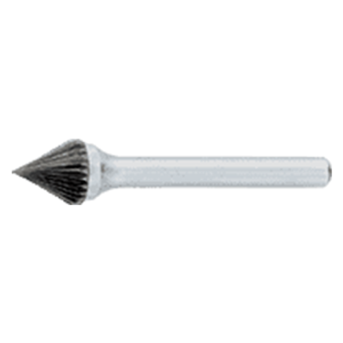 OSG 951-3125-60 | 8.00mm Diameter x 6.00mm Shank x 19.00mm LOC x 63.00mm OAL Bright Coated Carbide Flame Shape Burr OSG 951-3125-60 | 8.00mm Diameter x 6.00mm Shank x 19.00mm LOC x 63.00mm OAL Bright Coated Carbide Flame Shape Burr