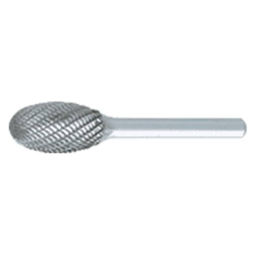 OSG 806-7500 | 3/4" Diameter x 0.250" Shank x 1.000" LOC x 2.750" OAL Bright Coated Carbide Egg Shape Burr