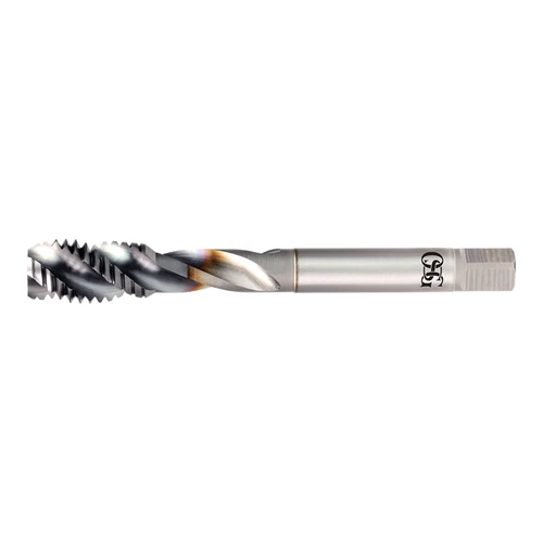 OSG 1650003108 | A Brand M M1.60x0.35mm Thread Size x 3.58mm Shank x 7.00mm Length x 4.00mm OAL Modified Bottom (2.5P) Chamfer D3 2 Flute V Coated VC-10 16500 Spiral Flute Tap