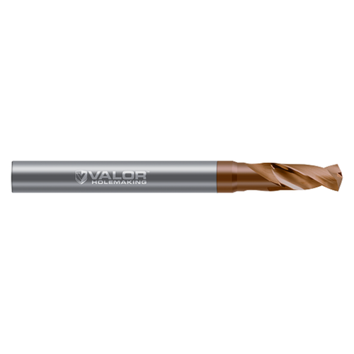 Valor V173701-X | 0.094" Diameter x 3.00mm Shank x 0.283" Drill Length x 140 Degree Point Angle 2 Flute Val-Max X Coated High Performance Drill