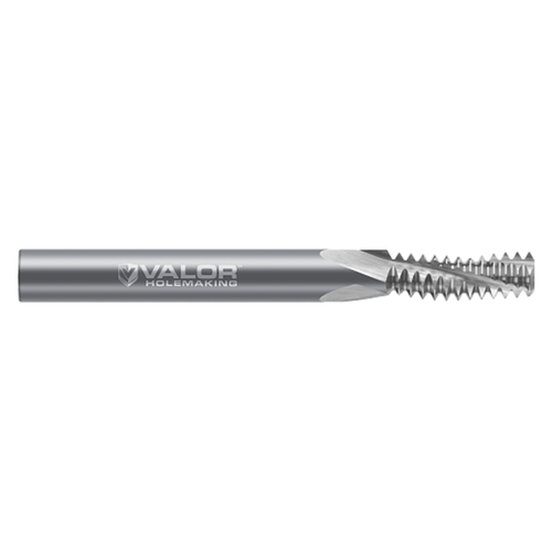Valor V007110 | 7/8"-14 Size x 1/2" Shank x 1.250" LOC x 3-1/2" OAL x 60 Degree Included Angle Uncoated Multi-Form Thread Milling Cutter