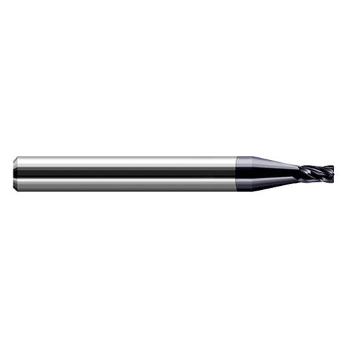 Harvey Tool 833220-C3 | 0.188" Diameter x 0.188" Shank x 0.285" LOC x 2.000" OAL x 0.020" Radius 3 Flute AlTiN Coated Carbide Miniature Corner Radius End Mill