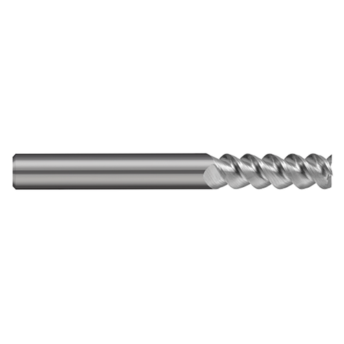 Harvey Tool 745309 | 0.141" Diameter x 0.188" Shank x 0.425" LOC x 2.000" OAL 3 Flute UN Coated Carbide Square End Mill