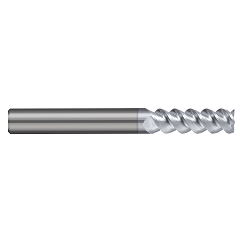 Harvey Tool 745309-C8 | 0.141" Diameter x 0.188" Shank x 0.425" LOC x 2.000" OAL 3 Flute TiB2 Coated Carbide Square End Mill