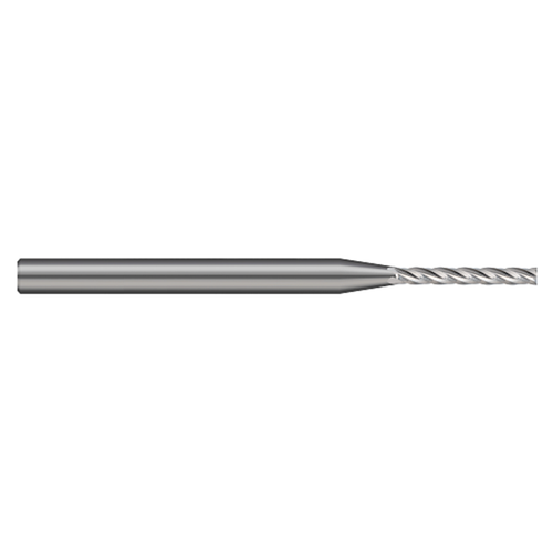 Harvey Tool 744245 | 2.00mm Diameter x 3.00mm Shank x 16.00mm LOC x 50.00mm OAL 4 Flute UN Coated Carbide Square End Mill