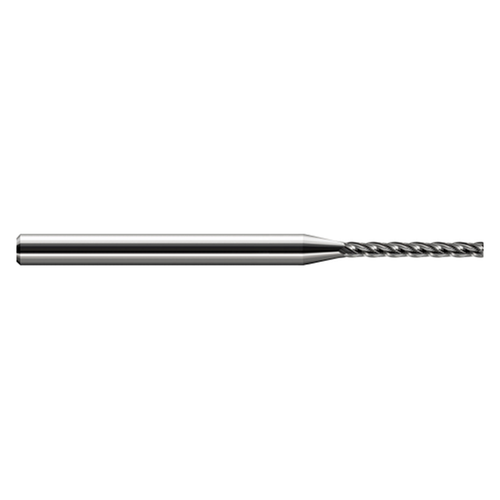 Harvey Tool 889105 | 0.118" Diameter x 0.125" Shank x 0.950" LOC x 2.500" OAL x 0.020" Radius 4 Flute UN Coated Carbide Miniature Corner Radius End Mill