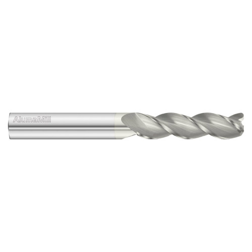 Fullerton Tool 27430 | 7/16" Diameter x 7/16" Shank x 4" OAL x 0.030" Radius 3 Flute FC5 Coated Corner Radius End Mill