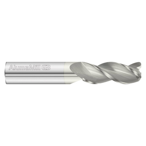 Fullerton Tool 27888 | 1" Diameter x 1" Shank x 4" OAL x 0.030" Radius 3 Flute FC5 Coated Corner Radius End Mill