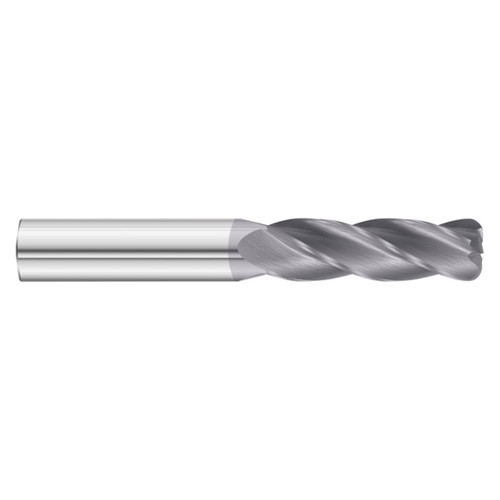 Fullerton Tool 31616 | 3/4" Diameter x 3/4" Shank x 5" OAL x 0.030" Radius 4 Flute TiAlN Coated Corner Radius End Mill