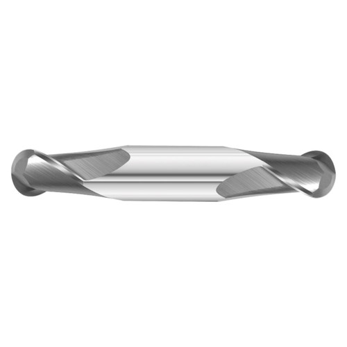 Fullerton Tool 32591 | 11/64" Diameter x 3/16" Shank x 2" OAL 2 Flute Stub Length Ball End Mill