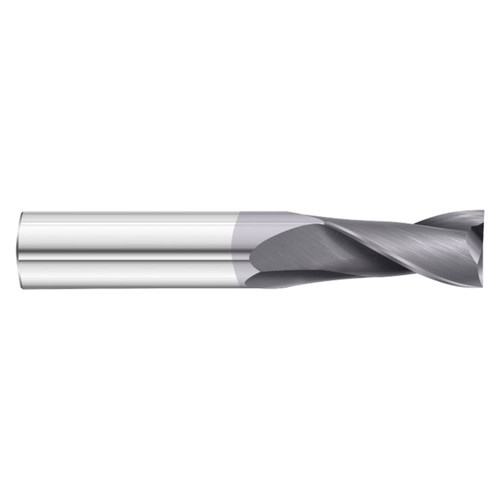 Fullerton Tool 32851 | 7/16" Diameter x 7/16" Shank x 2-3/4" OAL 2 Flute TiAlN Coated Stub Length Square End Mill