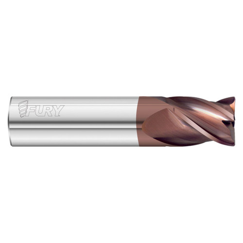 Fullerton Tool 35390 | 0.472" Diameter x 0.472" Shank x 2.480" OAL x 0.079" Radius 4 Flute FC20 Coated Corner Radius End Mill
