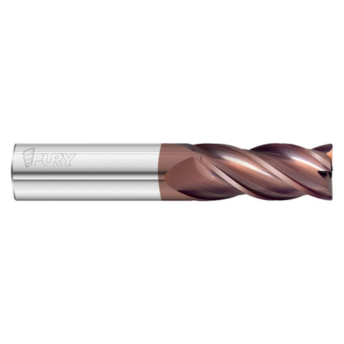 Fullerton Tool 35393 | 0.472" Diameter x 0.472" Shank x 3.307" OAL x 0.079" Radius 4 Flute FC20 Coated Corner Radius End Mill
