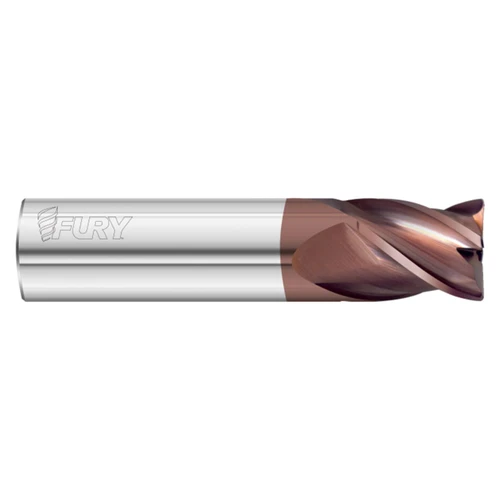 Fullerton Tool 35533 | 3/4" Diameter x 3/4" Shank x 3" OAL x 0.250" Radius 4 Flute FC20 Coated Corner Radius End Mill
