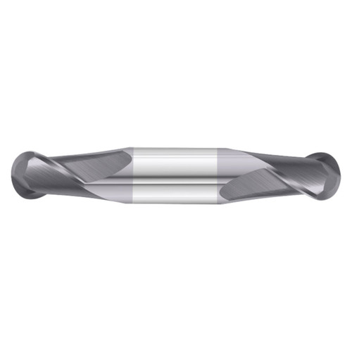 Fullerton Tool 36066 | 7/64" Diameter x 1/8" Shank x 1-1/2" OAL 2 Flute TiAlN Coated Stub Length Ball End Mill