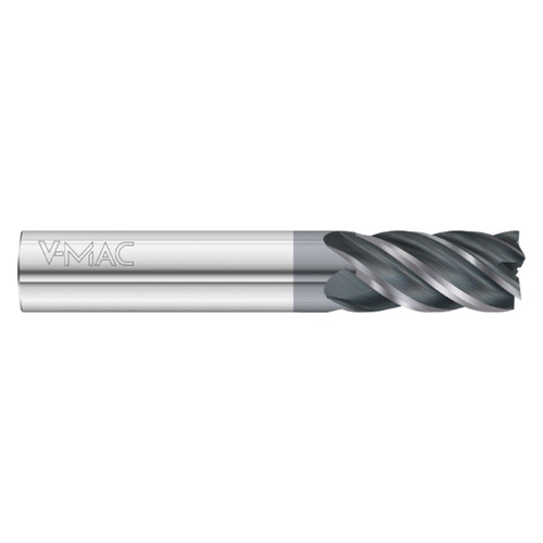 Fullerton Tool 36401 | 1/8" Diameter x 1/8" Shank x 2" OAL 5 Flute FC21 Coated Square End Mill