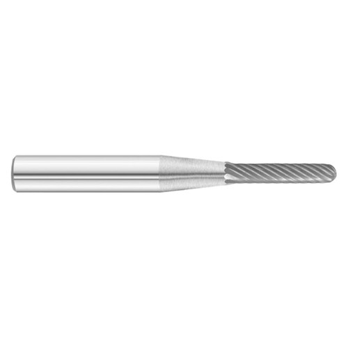 Fullerton Tool 59606 | 0.118" Diameter x 0.236" Shank x 0.630" Flute Length 12 Flute Burr - Chipbreaker