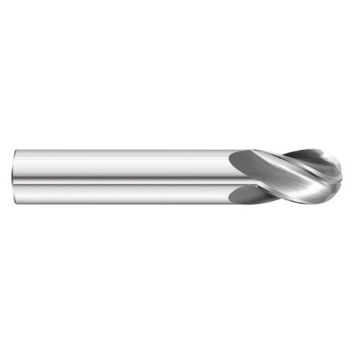 Fullerton Tool 92112 | 0.236" Diameter x 0.236" Shank x 1.969" OAL 4 Flute Ball End Mill
