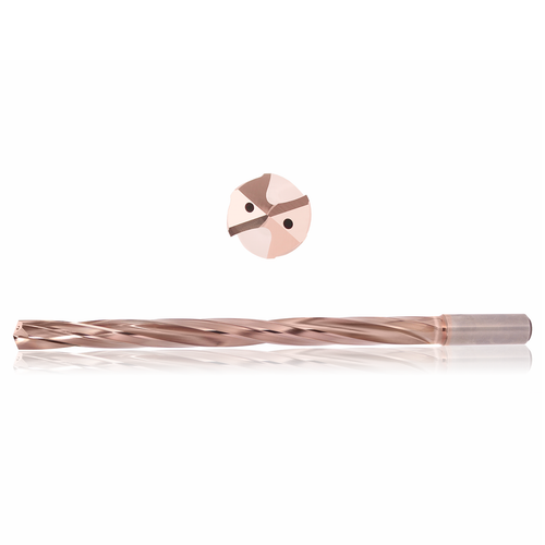 Precision Cutting Tools 9540079 | #6 Size x 0.20mm Diameter x 6.00mm Shank x 140.00mm Flute Length x 185.00mm OAL x 135 Degree Point Angle 2 Flute ZircoPlus Coated Carbide Coolant Fed Drill