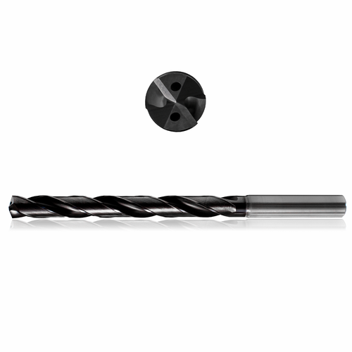 Precision Cutting Tools 9544598 | 12.20mm Size x 0.48mm Diameter x 14.00mm Shank x 60.00mm Flute Length x 107.00mm OAL x 140 Degree Point Angle 2 Flute Varianta Supral Coated Carbide Coolant Fed Drill