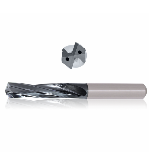 Precision Cutting Tools 9549659 | 15/64" Size x 0.23mm Diameter x 6.00mm Shank x 44.00mm Flute Length x 82.00mm OAL x 135 Degree Point Angle 2 Flute Varianta Supral Coated Carbide Coolant Fed Drill