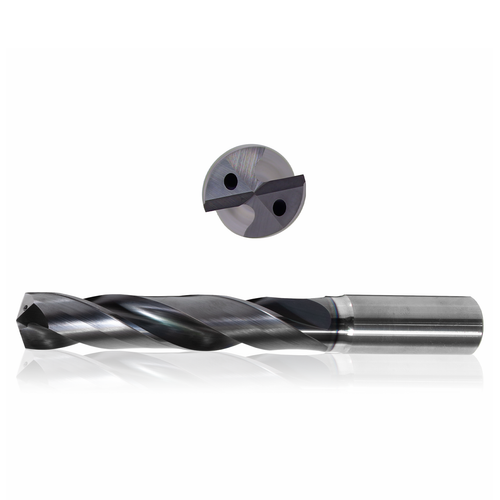 Precision Cutting Tools 9565750 | 6.00mm Size x 0.24mm Diameter x 8.00mm Shank x 44.00mm Flute Length x 82.00mm OAL x 150 Degree Point Angle 2 Flute Varianta Supral Coated Carbide Coolant Fed Drill