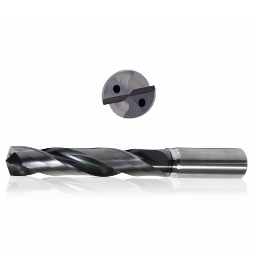 Precision Cutting Tools 9565879 | 19.50mm Size x 0.77mm Diameter x 20.00mm Shank x 101.00mm Flute Length x 153.00mm OAL x 150 Degree Point Angle 2 Flute Varianta Supral Coated Carbide Coolant Fed Drill