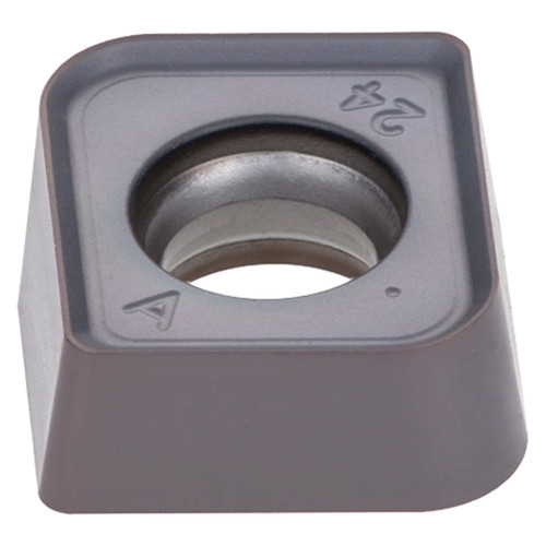 Tungaloy 6913120 | AXHU100420PER-MM AH130 11.15mm Circle Diameter x 5.38mm Thickness x 2.01mm Radius 4 Edge TiAlN Coated Carbide Milling Insert
