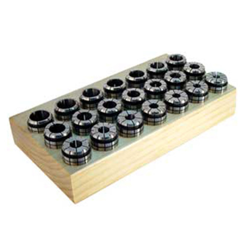 Techniks 04008-22S | 1/8"-3/4" Shank x 1/32" Increment TG75 Steel Super Precision Collet Set - 22pcs