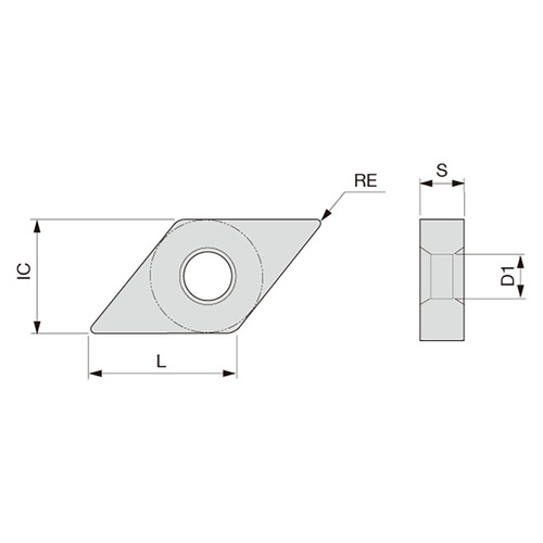 Tungaloy 6965763 | DNMG 430.5 TF AH8015 1/2" Circle Diameter x 0.187" Thickness x 0.610" Edge Length x 0.008" Radius AlTiN Coated Carbide Turning Insert