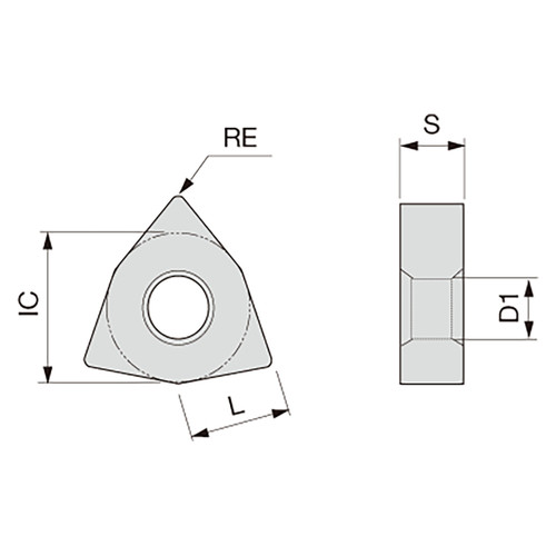 Tungaloy 6947622 | WNMG 432 PM AH8015 1/2" Circle Diameter x 0.187" Thickness x 0.343" Edge Length x 0.032" Radius AlTiN Coated Carbide Turning Insert