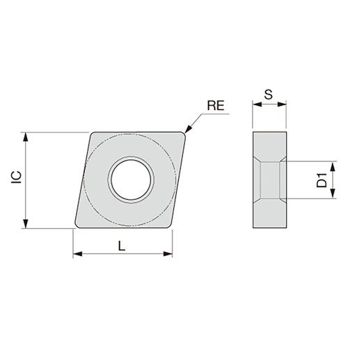 Tungaloy 6925051 | CNMG 433 SDM AH8005 1/2" Circle Diameter x 0.187" Thickness x 0.508" Edge Length x 0.047" Radius AlTiN Coated Carbide Turning Insert