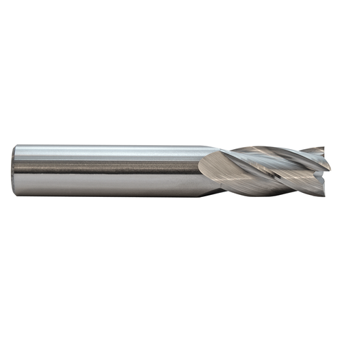 M.A. Ford 11137501 | 3/8" Diameter x 3/8" Shank x 1.000" LOC x 2-1/2" OAL x 0.015" Radius x 30 Degree Helix Angle 4 Flute Uncoated Carbide 111 Corner Radius End Mill