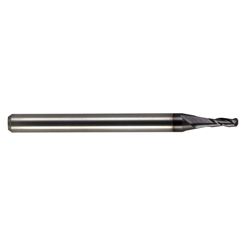 M.A. Ford 11606250R.015A | 1/16" Diameter x 1/8" Shank x 3/16" LOC x 1-1/2" OAL x 0.015" Radius x 30 Degree Helix Angle 3 Flute ALtima Coated Carbide 116 Corner Radius End Mill