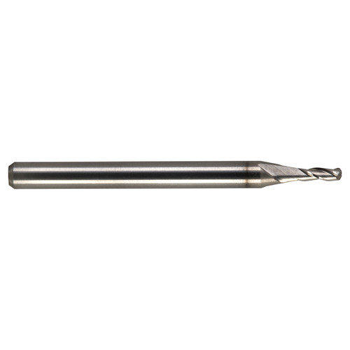 M.A. Ford 11607810R.005F | 5/64" Diameter x 1/8" Shank x 3/16" LOC x 1-1/2" OAL x 0.005" Radius x 30 Degree Helix Angle 3 Flute Fordlube Coated Carbide 116 Corner Radius End Mill
