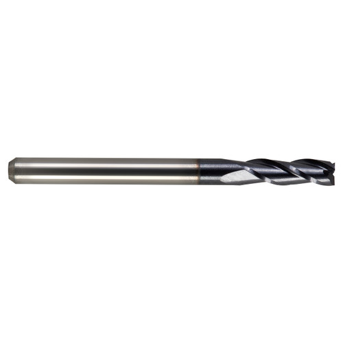 M A Ford 11611810A | 3.00mm Diameter x 3.00mm Shank x 12.00mm LOC x 38.00mm OAL x 30 Degree Helix Angle 3 Flute ALtima Coated Carbide Square End Mill