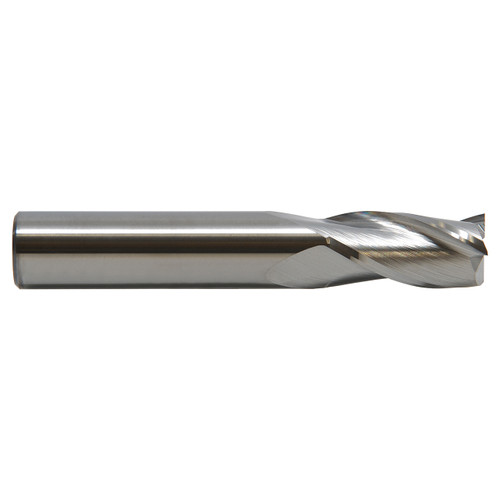M A Ford 11618750 | 3/16" Diameter x 3/16" Shank x 5/8" LOC x 2.000" OAL x 30 Degree Helix Angle 3 Flute Uncoated Carbide Square End Mill