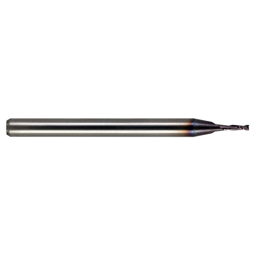M.A. Ford 12109840A | 2.50mm Diameter x 3.00mm Shank x 12.00mm LOC x 38.00mm OAL x 30 Degree Helix Angle 2 Flute ALtima Coated Carbide 121 Square End Mill