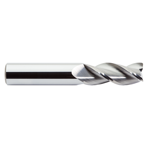 M A Ford 13875007R.090 | 3/4" Diameter x 3/4" Shank x 2-1/2" LOC x 5.000" OAL x 0.090" Radius x 36 Degree Helix Angle 3 Flute Uncoated Carbide Corner Radius End Mill