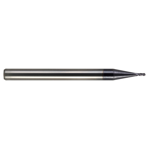 M.A. Ford 14007870A | 2.00mm Diameter x 3.00mm Shank x 9.00mm LOC x 38.00mm OAL x 1.00mm Radius x 30 Degree Helix Angle 4 Flute ALtima Coated Carbide 140 Ball Nose End Mill