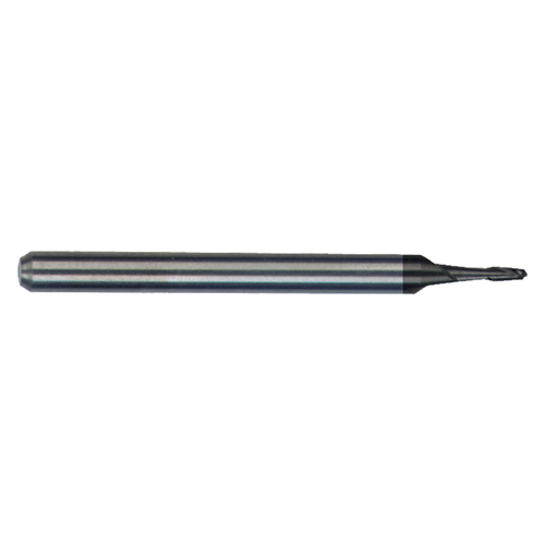 M.A. Ford 15006250C | 1/16" Diameter x 1/8" Shank x 3/16" LOC x 1-1/2" OAL x 1/32" Radius x 30 Degree Helix Angle 2 Flute TiCN Coated Carbide 150 Ball Nose End Mill