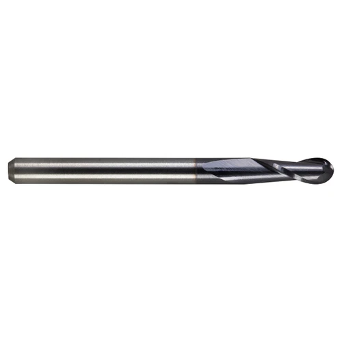 M.A. Ford 15011810A | 3.00mm Diameter x 3.00mm Shank x 12.00mm LOC x 38.00mm OAL x 1.50mm Radius x 30 Degree Helix Angle 2 Flute ALtima Coated Carbide 150 Ball Nose End Mill