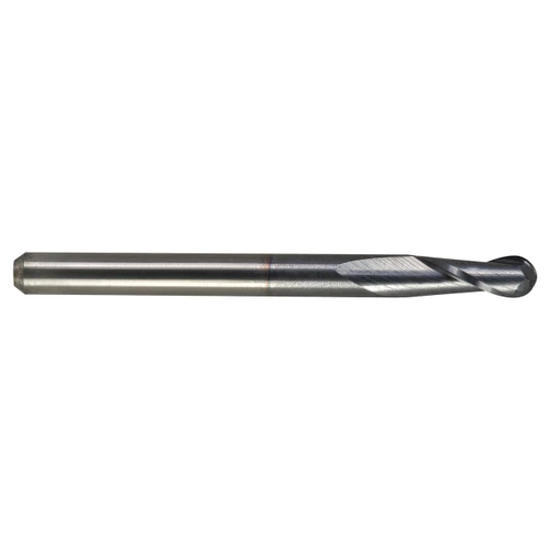 M.A. Ford 15011810C | 3.00mm Diameter x 3.00mm Shank x 12.00mm LOC x 38.00mm OAL x 1.50mm Radius x 30 Degree Helix Angle 2 Flute TiCN Coated Carbide 150 Ball Nose End Mill