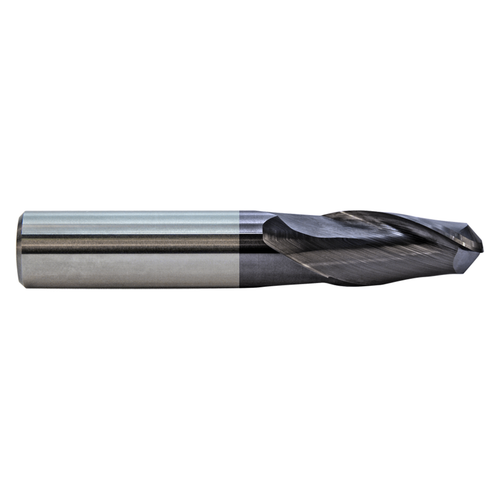 M.A. Ford 15055120A | 14.00mm Diameter x 14.00mm Shank x 30.00mm LOC x 89.00mm OAL x 7.00mm Radius x 30 Degree Helix Angle 2 Flute ALtima Coated Carbide 150 Ball Nose End Mill