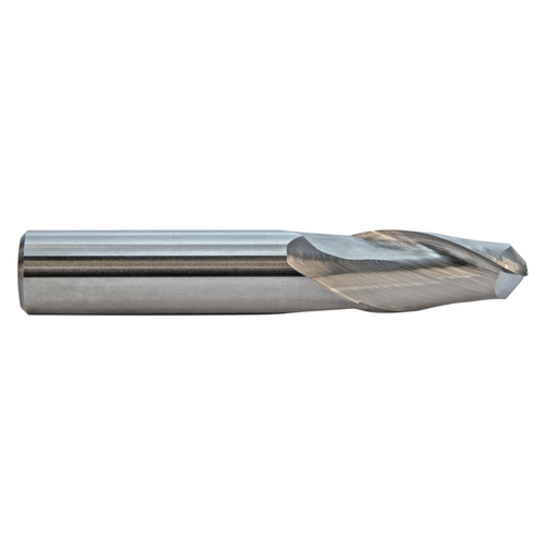 M A Ford 15062500 | 5/8" Diameter x 5/8" Shank x 1-1/4" LOC x 3.500" OAL x 30 Degree Helix Angle 2 Flute Uncoated Carbide Ball Nose End Mill