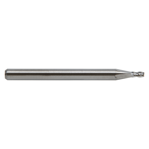 M A Ford 16301000 | 0.010" Diameter x 1/8" Shank x 0.020" LOC x 1.500" OAL x 30 Degree Helix angle 4 Flute Uncoated Carbide Stub Square End Mill