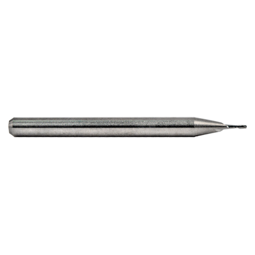 M.A. Ford 16402500 | 0.025" Diameter x 1/8" Shank x 0.050" LOC x 1-1/2" OAL x 30 Degree Helix Angle 2 Flute Uncoated Carbide 164 Stub Square End Mill